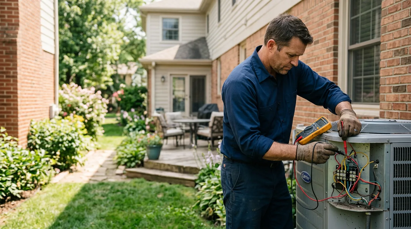 HVAC technician working near Bradford, IL